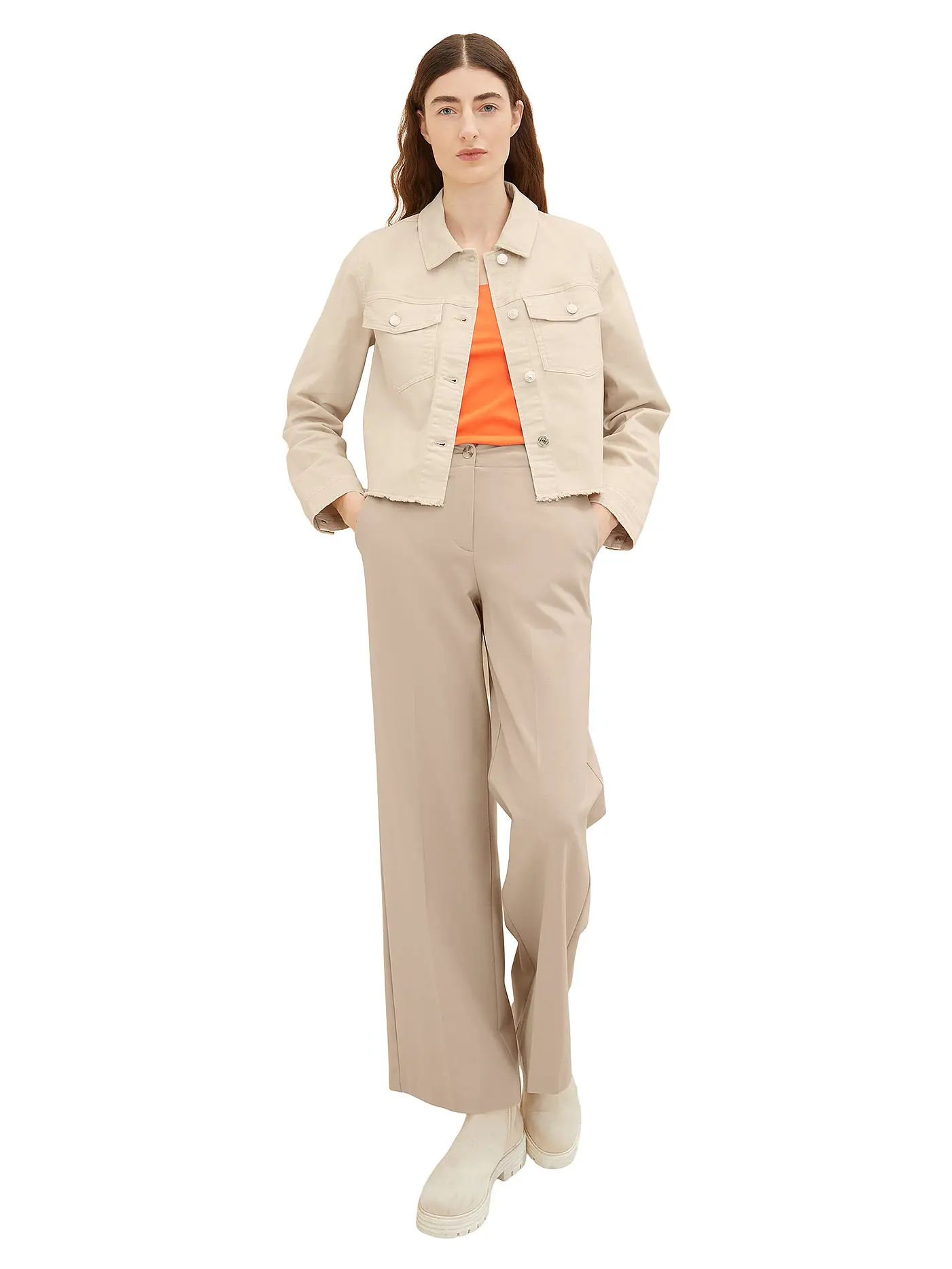 TOM TAILOR | Jeansjacke | beige